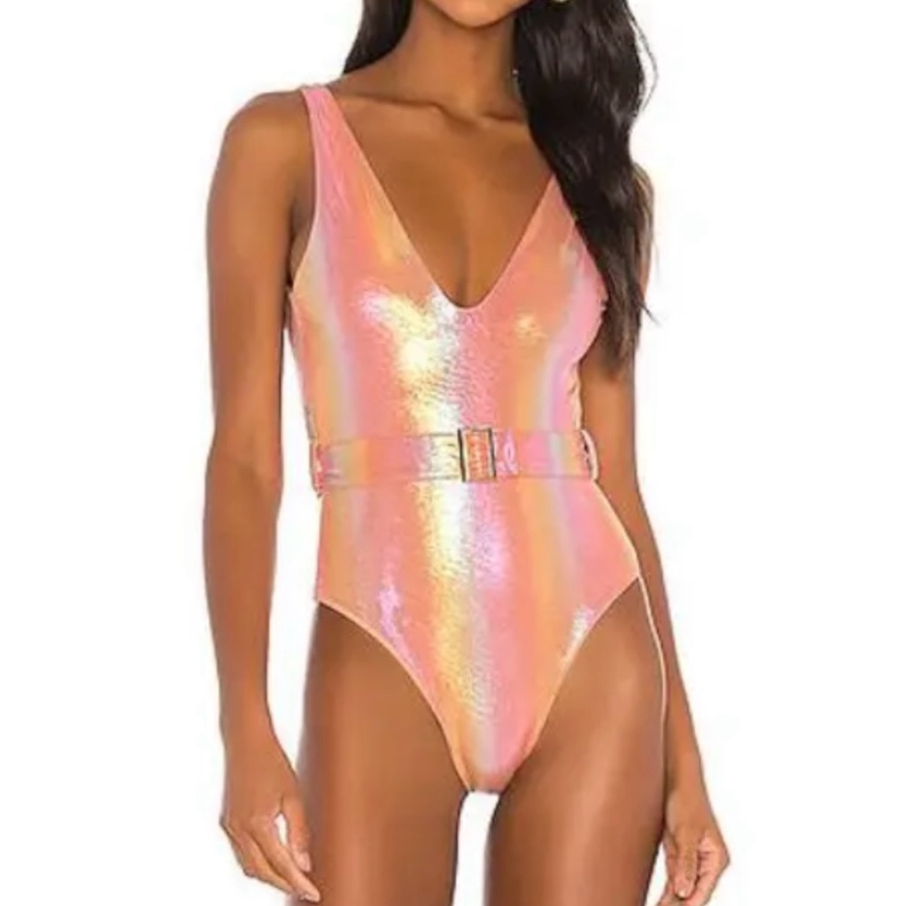 Love wave one piece bathing suit small